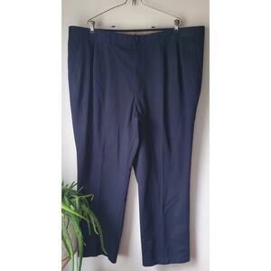 Dockers NEW Mens Navy Blue Classic Fit Twill Pleated Pants Size 46 x 30 Preppy